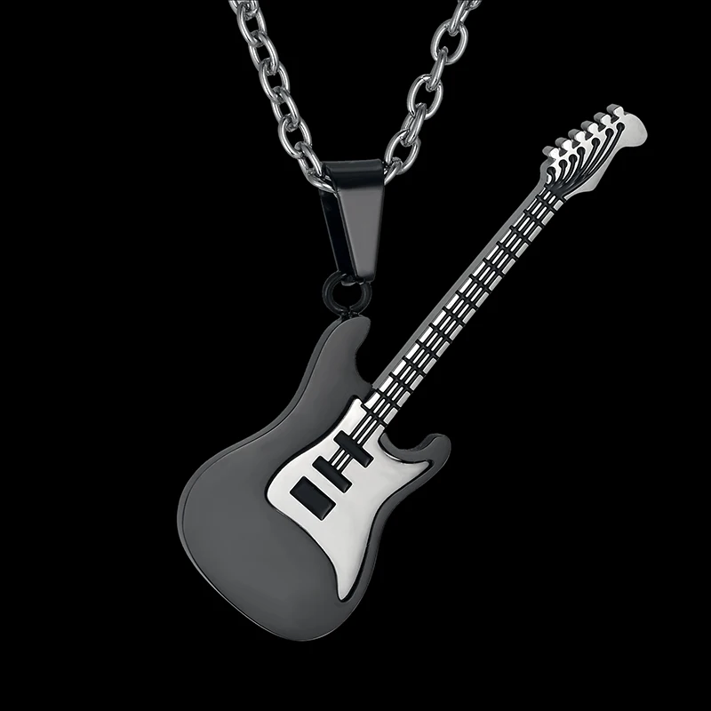 Guitar Necklace & Pendant Stainless Steel Music Jewelry DSC_5950-1