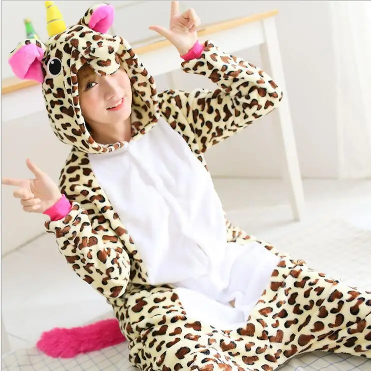 

Leopard Plus Size Pajamas Adulto Home Clothes Pijama kigurumi Onesie Sleepwear Women Onesie Nightwear
