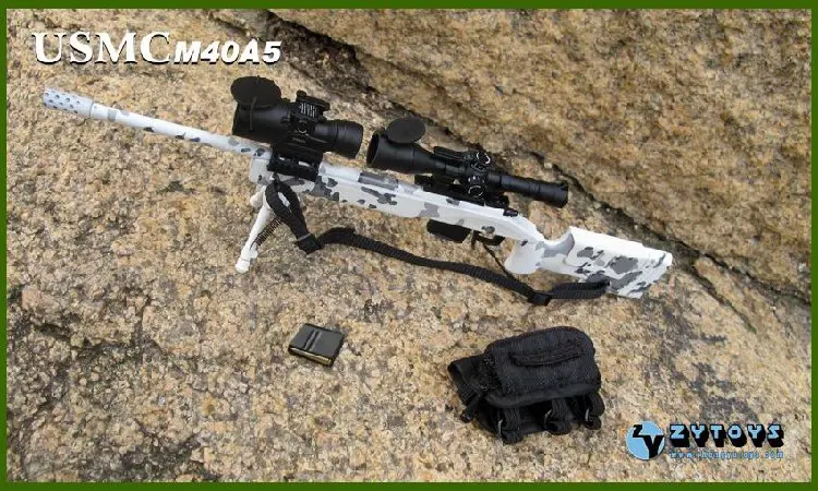1/6 Scale Soldier Model Weapon Modern Us Marine Corps M40A5 Sniper Rifle 