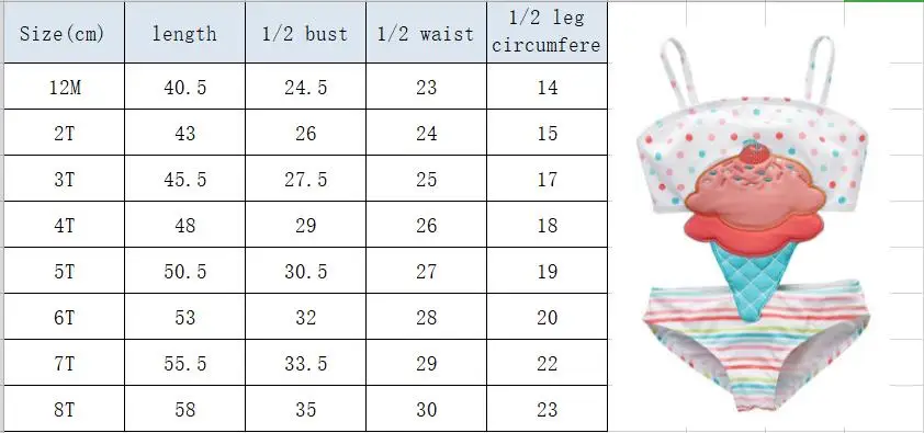 2019 Kavkas Girls Swimwear Cute Kids Swimsuit Infant 12M-8T Kid Baby Girls Bikini Ruffles Swimsuits One Pieces Bath Swimwear 11