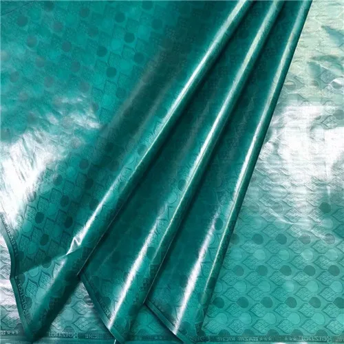 Ткань атику для мужчин для бассейна riche getzner bazin riche getzner хлопковая ткань tissu africain высокое качество 5 ярдов/лот LYB-123 - Цвет: Зеленый