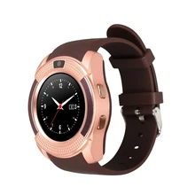 

Bluetooth V8 Smart Watch Support SIM TF Card Sport Smartwatch For IPhone Samsung Android Phone Round Wristwatch PK DZ09 GT08 A1