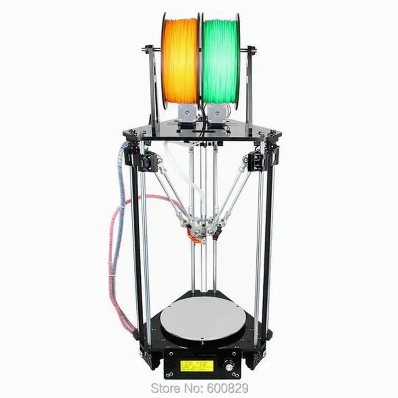 Dual Extruder 3D Printer DIY KIT Auto leveling Delta Rostock Mini
