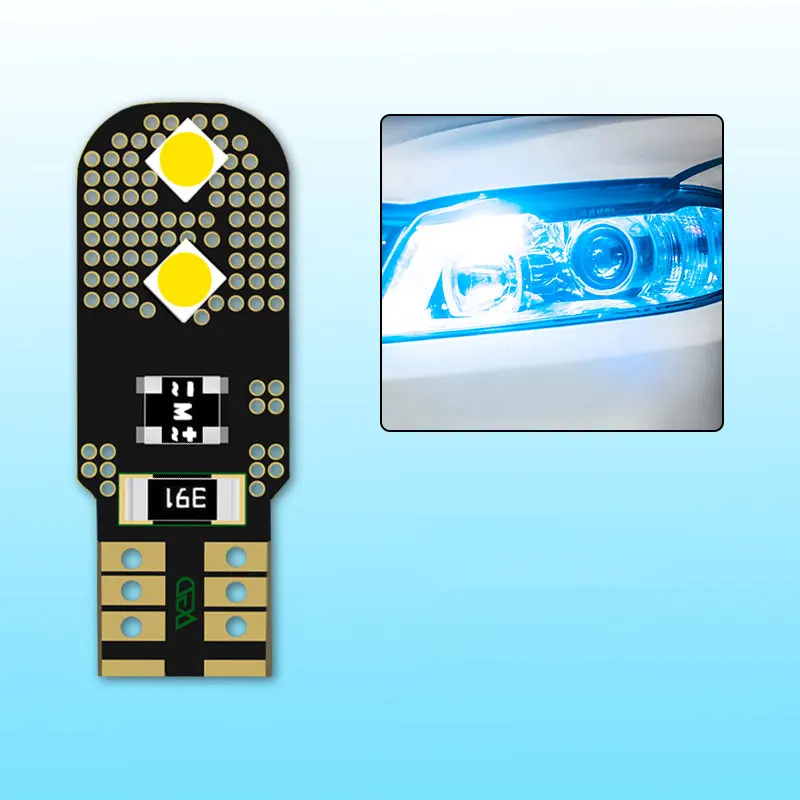 2 шт. T10 светодиодный светильник Canbus W5W поворотные боковые огни супер яркие автомобильные огни 3 Вт 194 автомобильные аксессуары габаритная лампа для чтения 12В - Испускаемый цвет: Ice blue