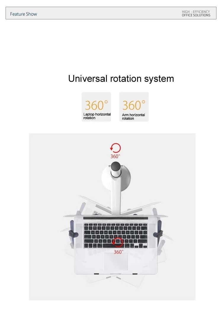 OA-1 алюминиевый сплав Регулируемая по высоте подставка для ноутбука Универсальный вращающийся Эргономичный ноутбук для Macbook 10-15 дюймов ноутбук