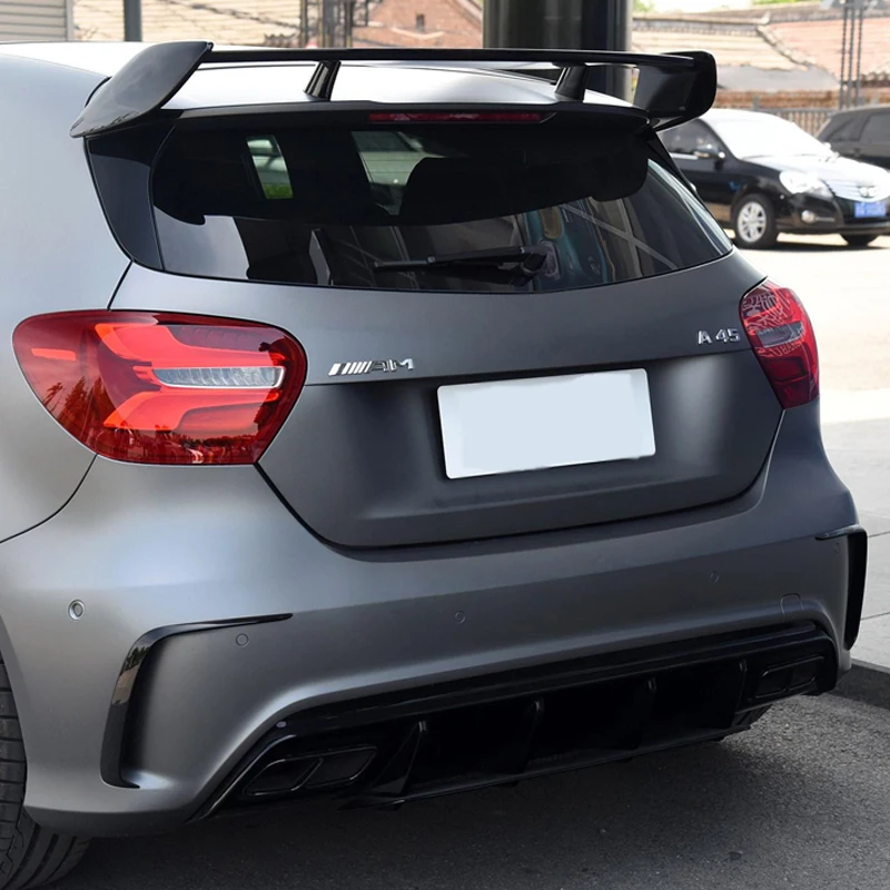 Для Mercedes Benz A класс W176 A160 A180 A200 A250 A45 AMG ABS пластмассовый задний спойлер крыло 2013