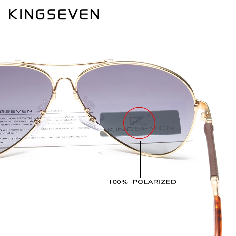 KINGSEVEN High Quality Pilot Sunglasses Men Polarized UV400 Sun glasses Goggle Oculos De Sol Accessories Driving Eyewear KINGSEVEN High Quality Pilot Sunglasses Men Polarized UV400 Sun glasses Goggle Oculos De Sol Accessories Driving Eyewear