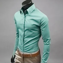 Новая брендовая одежда мужские деловые однотонные Большие размеры 3XL строгая сорочка офисная одежда однотонные облегающие рубашки
