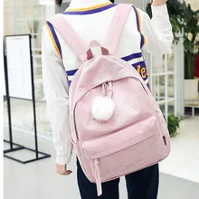 Backpack Women Corduroy Chic Bag Female Shoulders Bags Leisure Trend Travel School Students Bag Young Girls totoro anime cosplay backpack ogino chihiro cartoon canvas travel backpacks shoulders school bag best students gifts