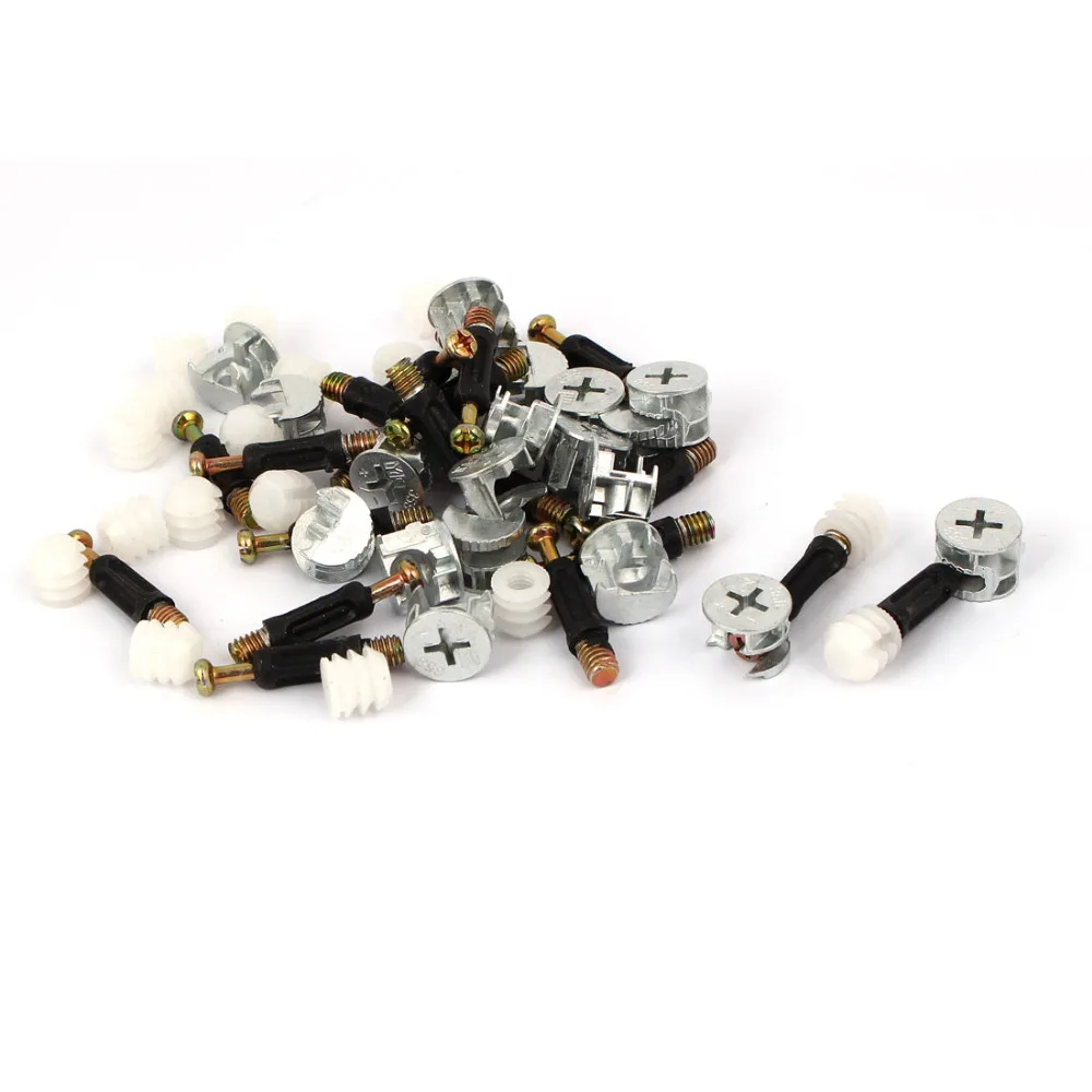 Uxcell Metal, Plastic Office Furniture Connecting Dowel Pre-inserted Nut Eccentric Cam Fitting 15mmx11mm D*H 20 Sets Hot Sale Uxcell Metal, Plastic Office Furniture Connecting Dowel Pre-inserted Nut Eccentric Cam Fitting 15mmx11mm D*H 20 Sets Hot Sale