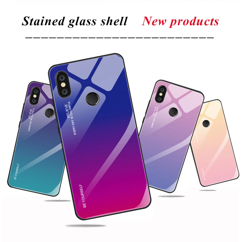 Роскошный чехол из закаленного стекла для Xiaomi Redmi Note 7 6 5 Pro 6A Plus полный телефона