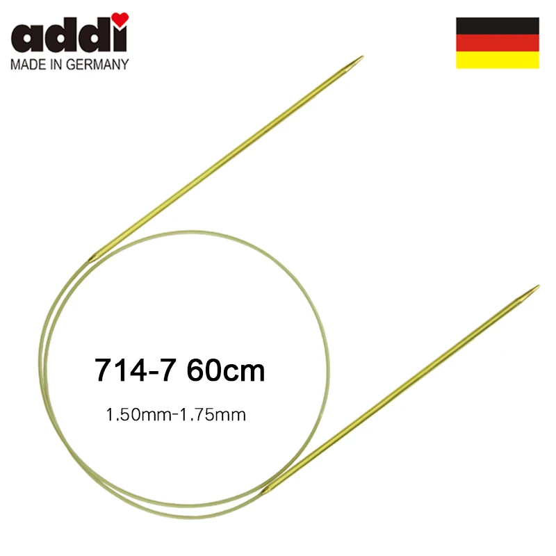 Addi Lace Needles, Nickel plated 714 7 60cm smooth circular knitting