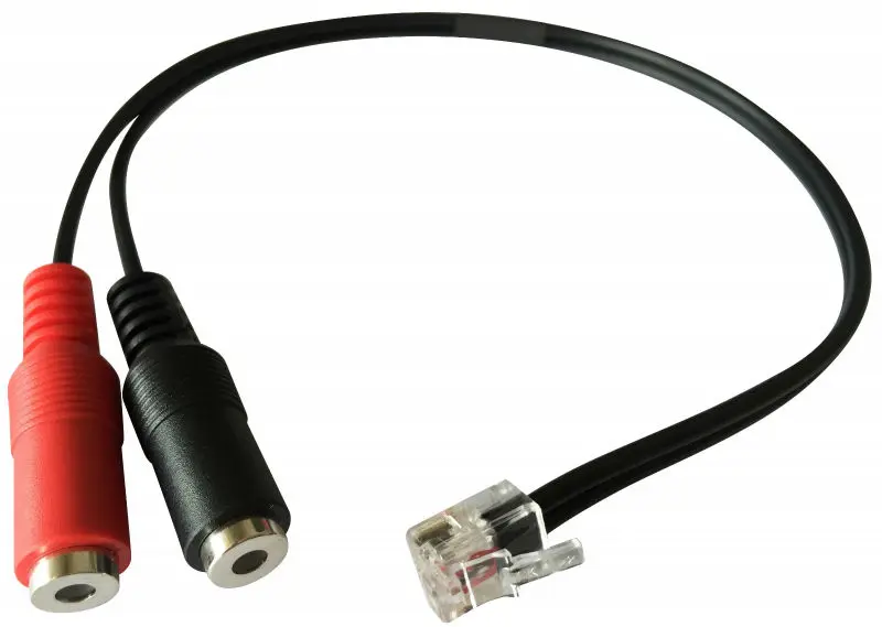 2 PCS Free Shipping Dual 3.5mm Jack to RJ9/Rj10/RJ22 Plug for Analog PC