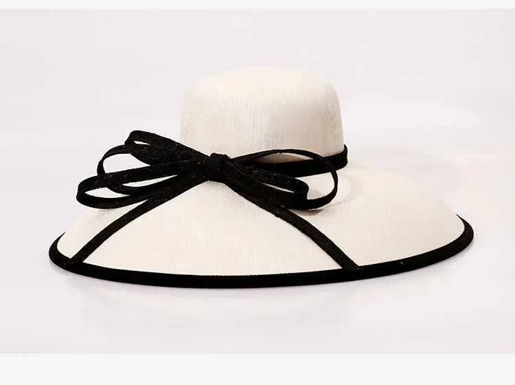 FS, женские свадебные шляпы, вуалетки для женщин, элегантные, цвета хаки, с большим бантом, с большими полями, фетровые шляпы, Кентукки, Дерби, церковные вечерние шляпы