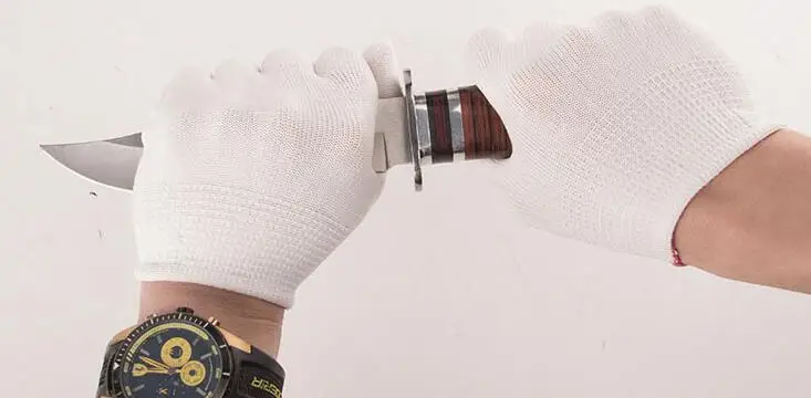 Высокопрочный блок модуль полиэтиленовая волокнистая варежки 5-уровневая анти-вырезать Анти-Нож Анти-лезвие Перчатки износостойкий ручной Перчатки