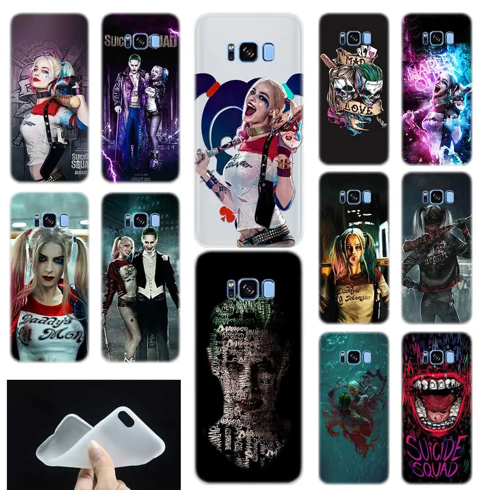 

Joker and Harley Quinn Soft TPU Silicone Phone Back Case Cover For Samsung Galaxy S6 S7 Edge S8 S9 S10 plus E Note 8 9 10 pro