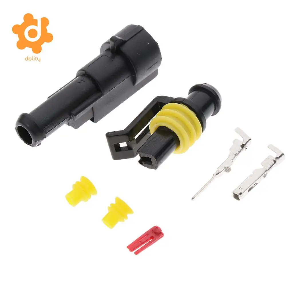 Baoblaze 1 Set 1/2/3/4/6 Pin HID Sealed Waterproof Quick Splice Electrical Wire Connector Plug