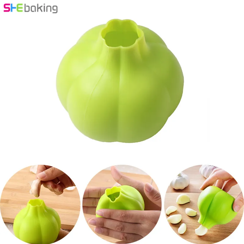 

Shebaking 1PC Magic Garlic Peeler Peel Silicone Garlic Presses Stripper Vegetable Garlic Stripping Tool Kitchen Accessories