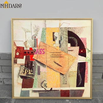 

Classic Artist Pablo Picasso Classic Abstract Violin Canvas Art Print Painting Poster, Wall Pictures For Living Room, Home Decor