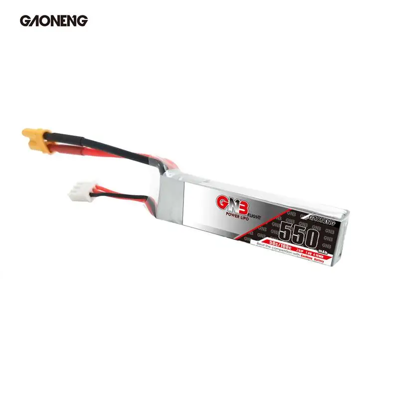 

Gaoneng GNB 2S HV 7.6V 550MAH 50C/100C Lipo Battery Rechargeable W/ XT30 Plug Connector for RC Models Multicopter Part Accs