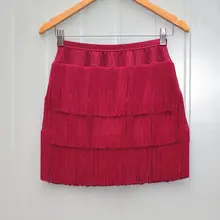 Для женщин спандекс юбка Платья для женщин Костюмы квадратный для акробатики платье с бахромой низкие в пяти лет Специальный Seckill