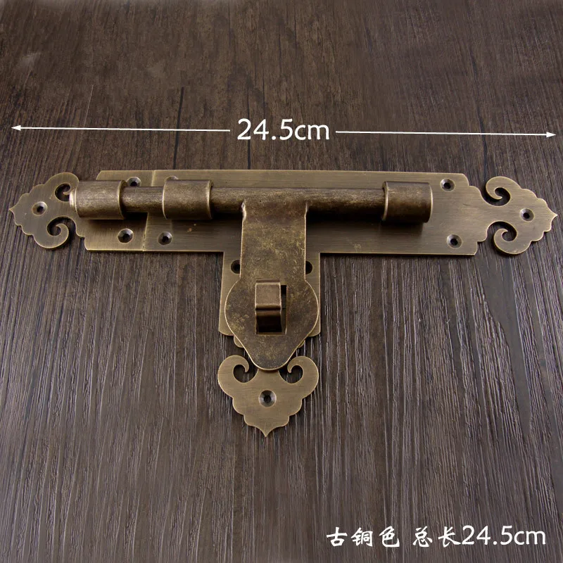 Китайская медная чистая медная дверь замок болт домашнее оборудование вилла дверной замок антикварные защелки могут быть запираны старый ретро дверной замок