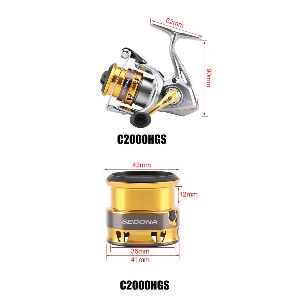 をオリジナルシマノセドナ Fi C00hgs C00s 2500 浅いスプールスピニングリール 3 1bb G 送料ボディ Saltewater 釣りリール Fishing Reel Shimano Sedonaoriginal Shimano Aliexpress