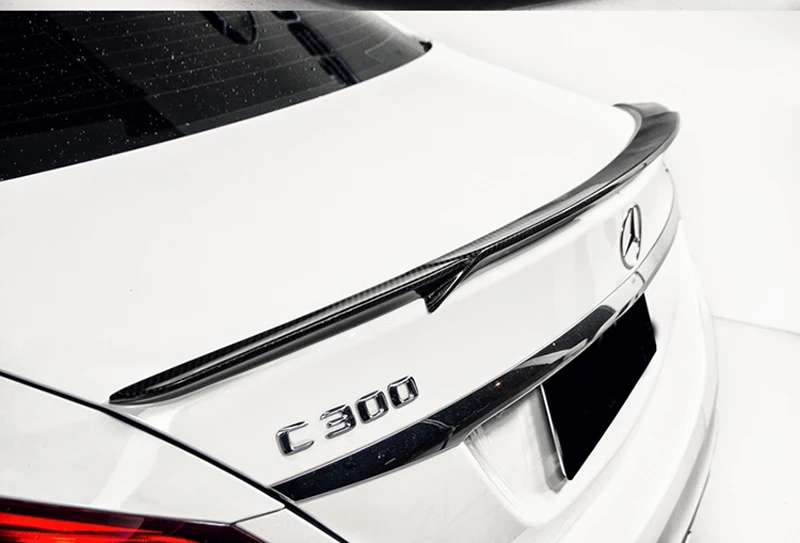 Для Mercedes W205 карбоновый спойлер 4-дверный седан C63 C180 C200 C250 C260 углеродное волокно задний багажник спойлер для-UP