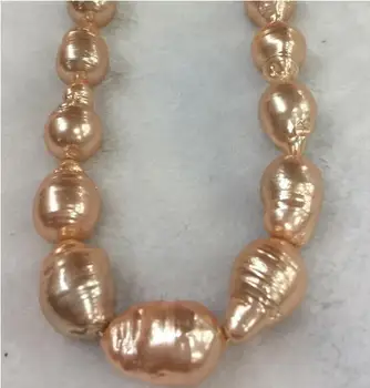 

AAA South Baroque Pearl Necklace 18" YELLOW CLASP