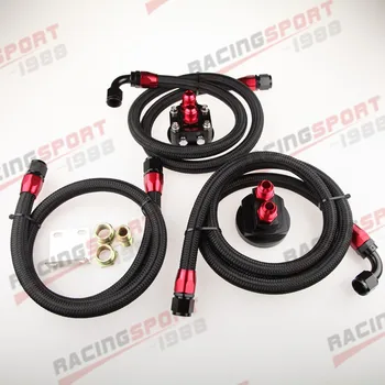 

Aluminum Engine Oil Filter Kit+3 x Stainless Steel Braided Lines+Male Fitting