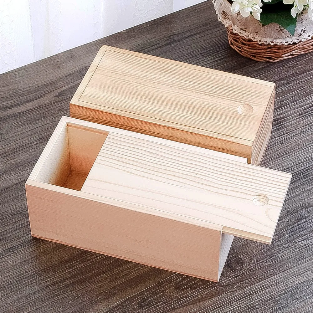 

Rectangular bamboo Zakka Vintage wooden jewelry storage box for gift small wood craft for organizer Desket decorations packaging