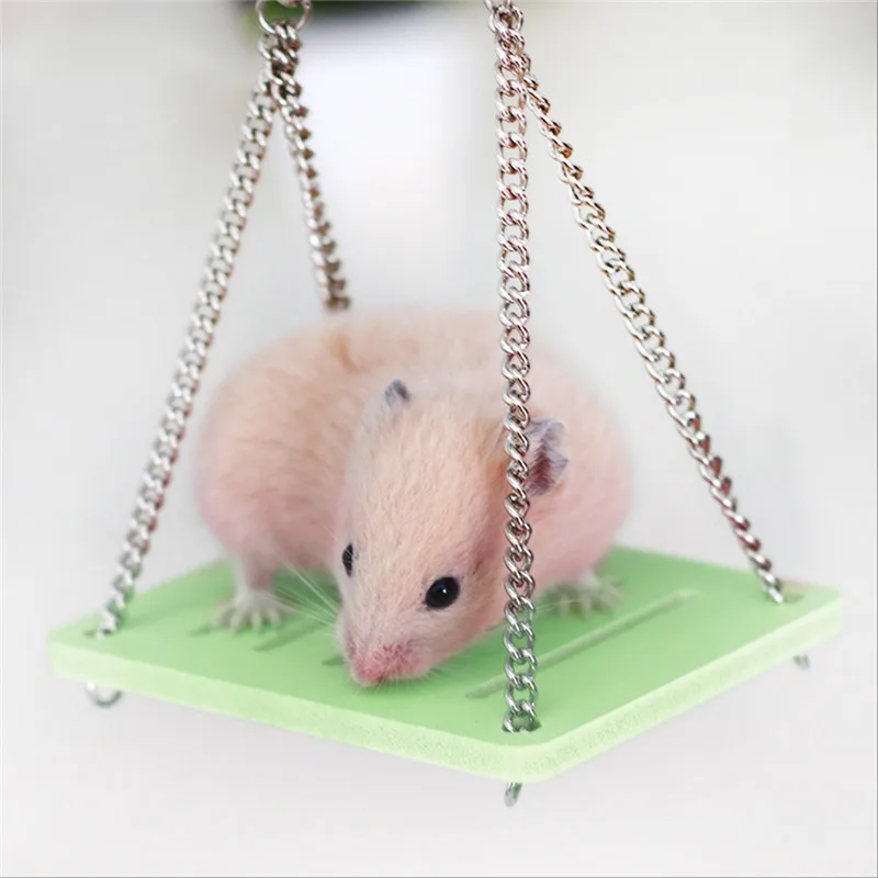 

Hamster Toys Swing Hanging Gadget Wooden Cage Accessories Supplies Amuse Mouse Wooden Hamster Swing Toy Drop shipping