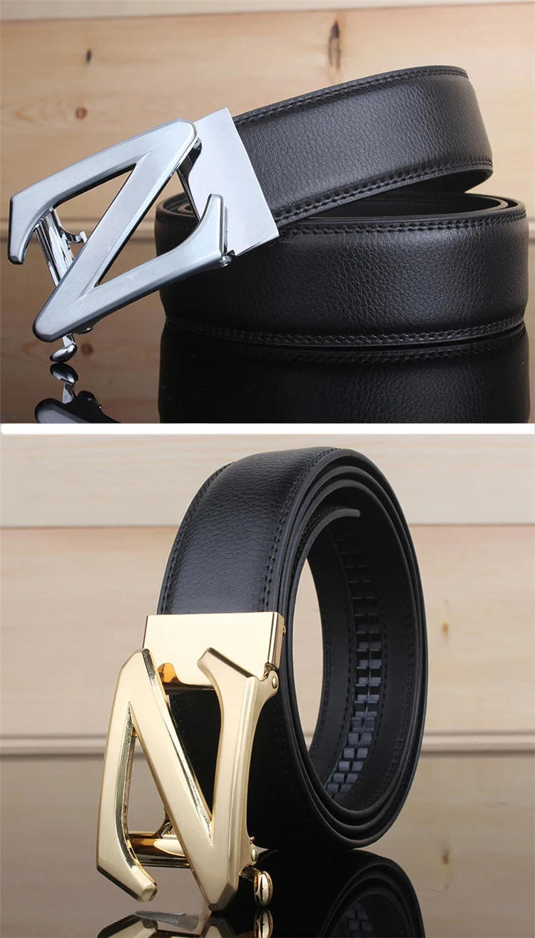 Famous Brand High Quality Luxury Belts Mens Cow Genuine Leather Brand New Designer Straps For Male Automatic Z Buckle Ceintures comfort click belt