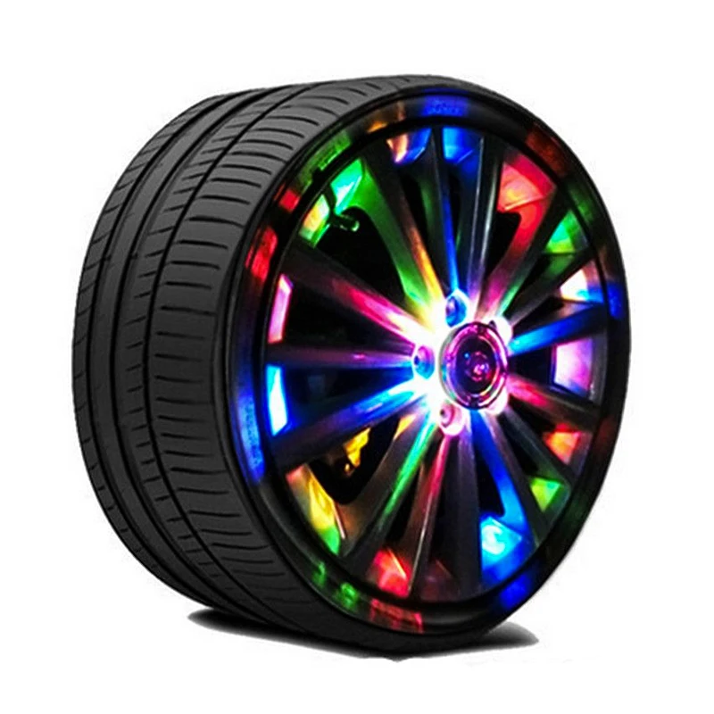Солнечная энергия колеса автомобиля подсветка втулки атмосферные огни обод RGB 12 светодиодный фонарик декоративная лампа атмосфера неоновый авто тюнинг автомобиля универсальный