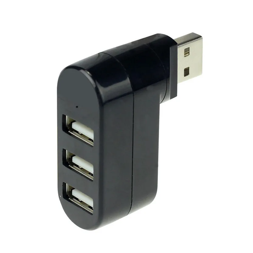 

3 Ports Hub USB 2.0 Mini Rotate Splitter Adapter for PC Notebook Laptop Jun21#2