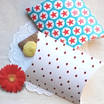 

18.5*14.5*4CM Pillow shape paper box candy boxes wedding gift box Cookies Mooncake Bread Biscuits snack candy 100pcs/lot