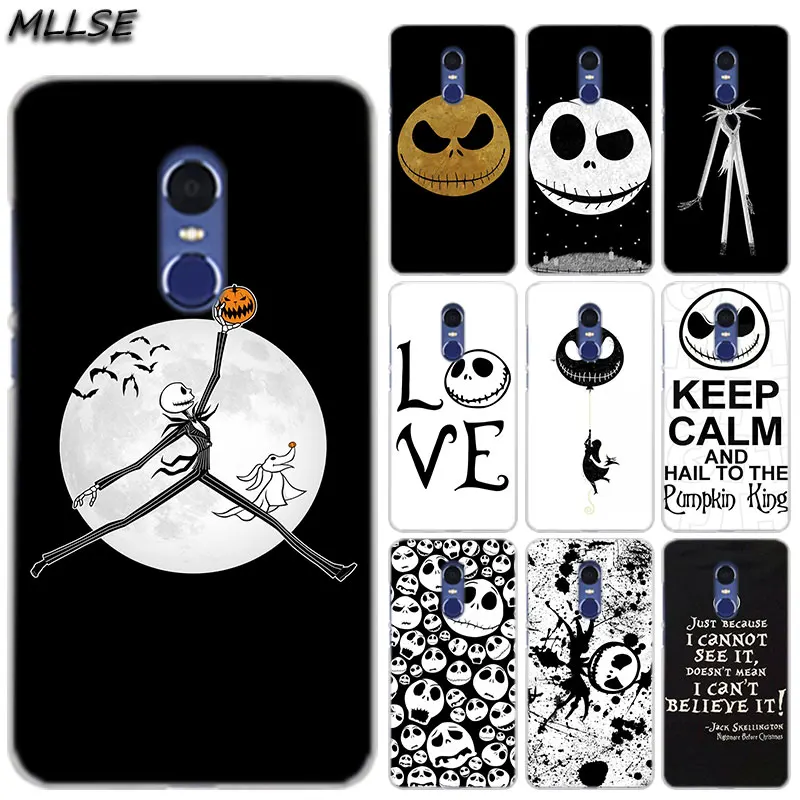 

MLLSE jack skellington Fashion Clear Case Cover for Xiaomi Play Rdemi S2 3S 4A 5A 5Plus 6A Pro Note 6 5A 4X 4 7 Cover Hot