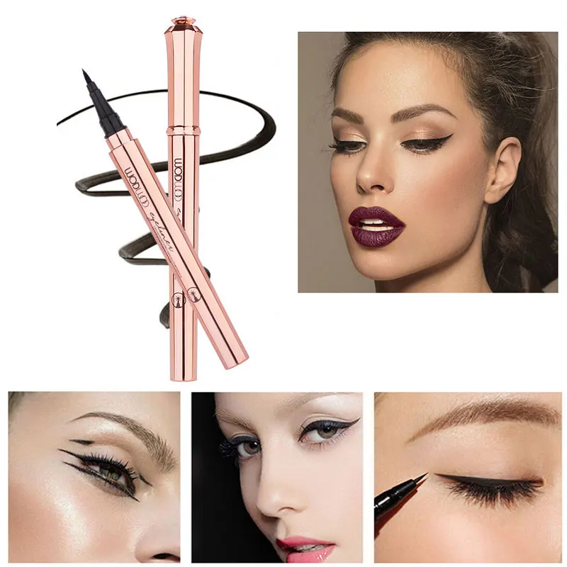

WODWOD Waterproof Natural Black Liquid Eyeliner Pencil Makeup 24 Hours Long Lasting Cat Eyes Liner Beauty Cosmetic Eyeliner Pen