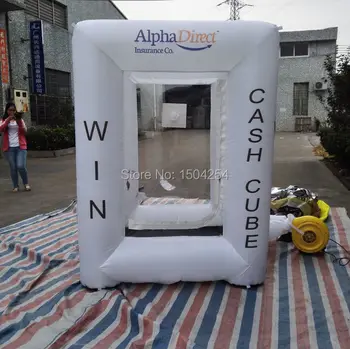 

inflatable square money machine cash machine for speed promotion,advertising logo can be customized inflatable games