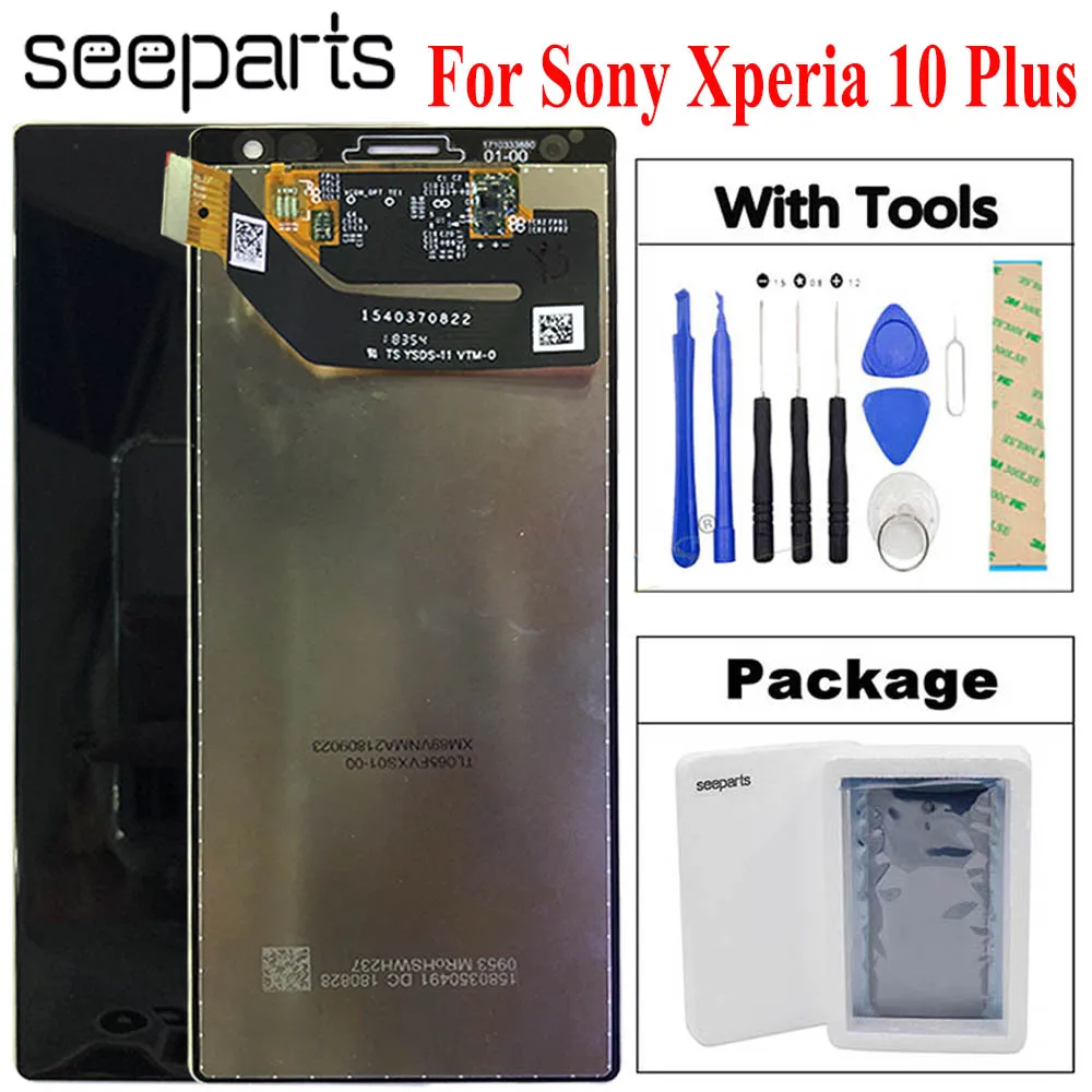 100% протестированный ЖК дисплей для Sony Xperia 10 Plus сенсорный экран с дигитайзером в