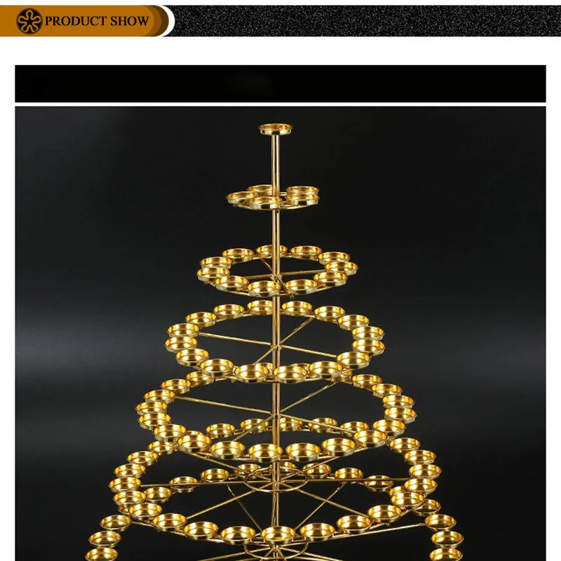 metal 7 tiers 108 candle holder lotus shape7