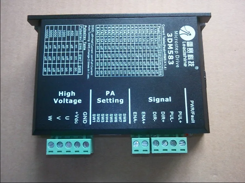 Leadshine 2-фазный цифровой шагового привода 3dm583 работы 24v-50 VDC 2.1a к 8.3a подходит для 3- фазы двигатель NEMA 23/34