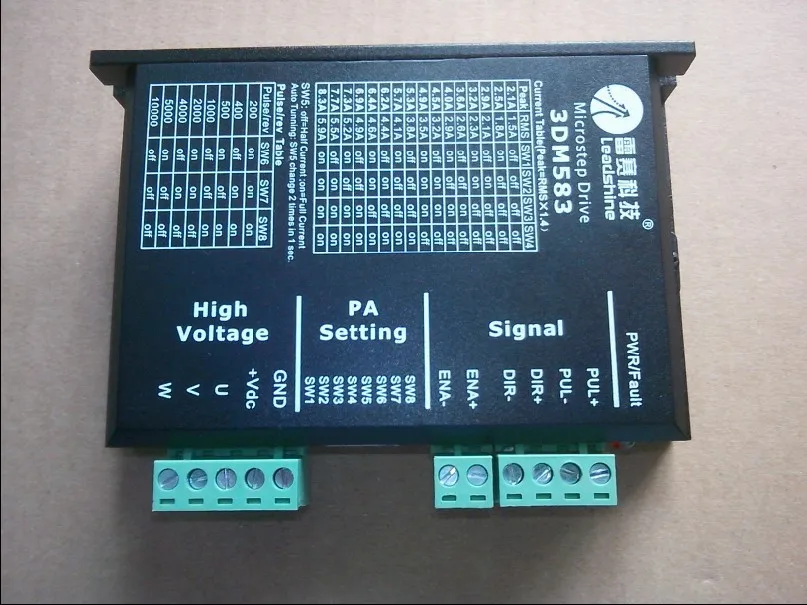 Free shipping Leadshine 2-phase Digital Stepper Drive 3DM583 work 24V-50 VDC out 2.1A to 8.3A fit for 3-phase motor NEMA 23/34 Free shipping Leadshine 2-phase Digital Stepper Drive 3DM583 work 24V-50 VDC out 2.1A to 8.3A fit for 3-phase motor NEMA 23/34