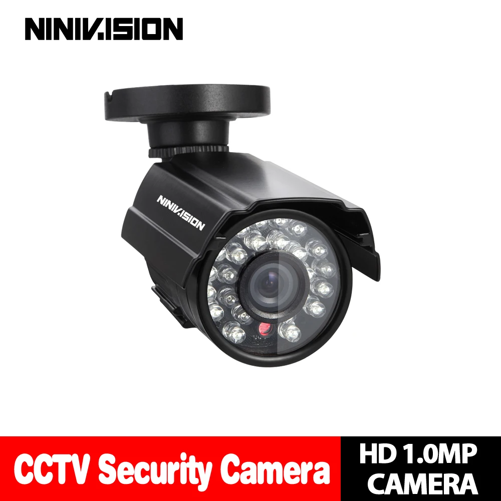 NINIVISION белый AHD 720 P HD 1.0MP пуля Камера CCTV Крытый безопасности ИК-24 Ночное видение HD CCTV Камера Системы