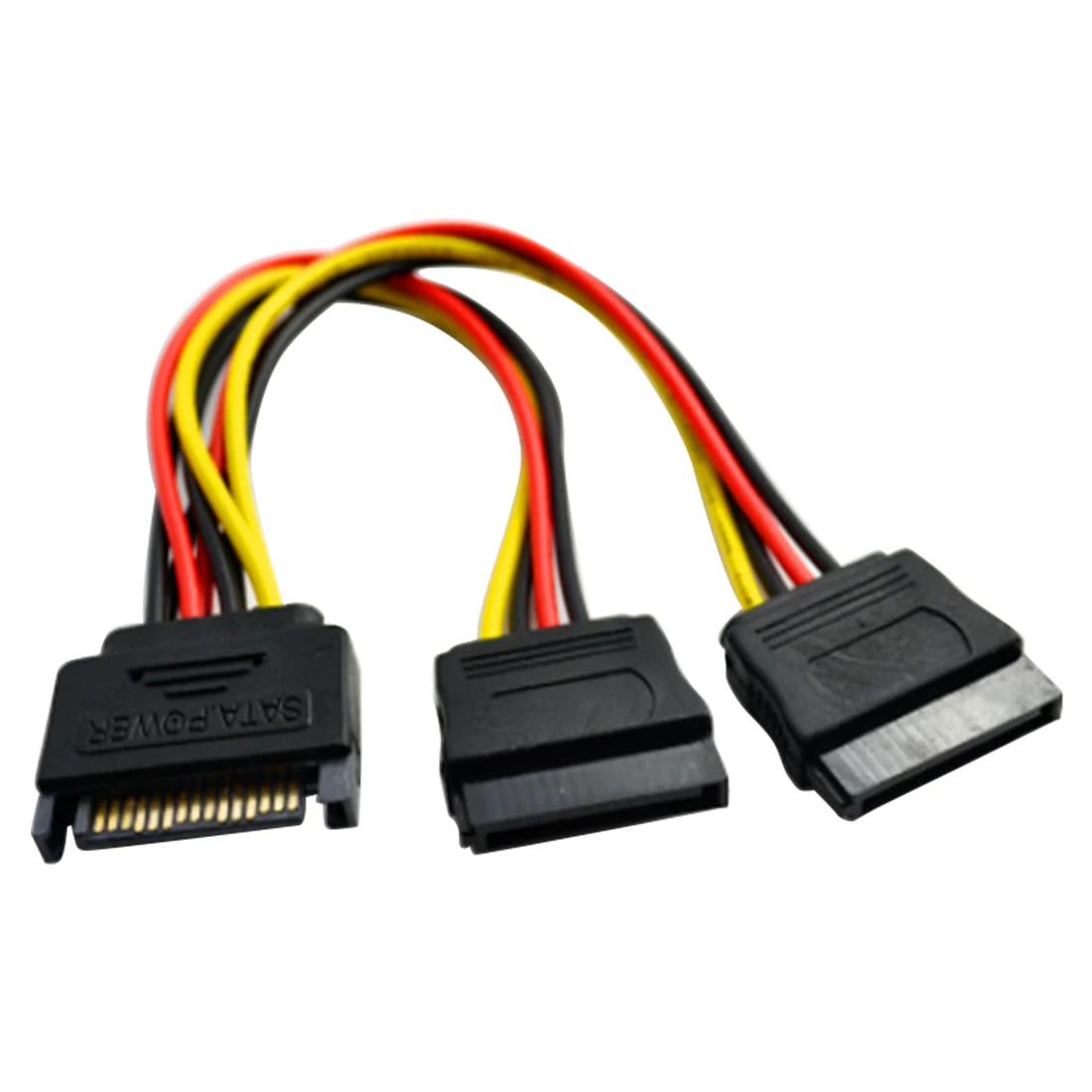 High Quality Splitter Cable SATA Power 15 pin Y Splitter Cable Adapter Male to Female for HDD