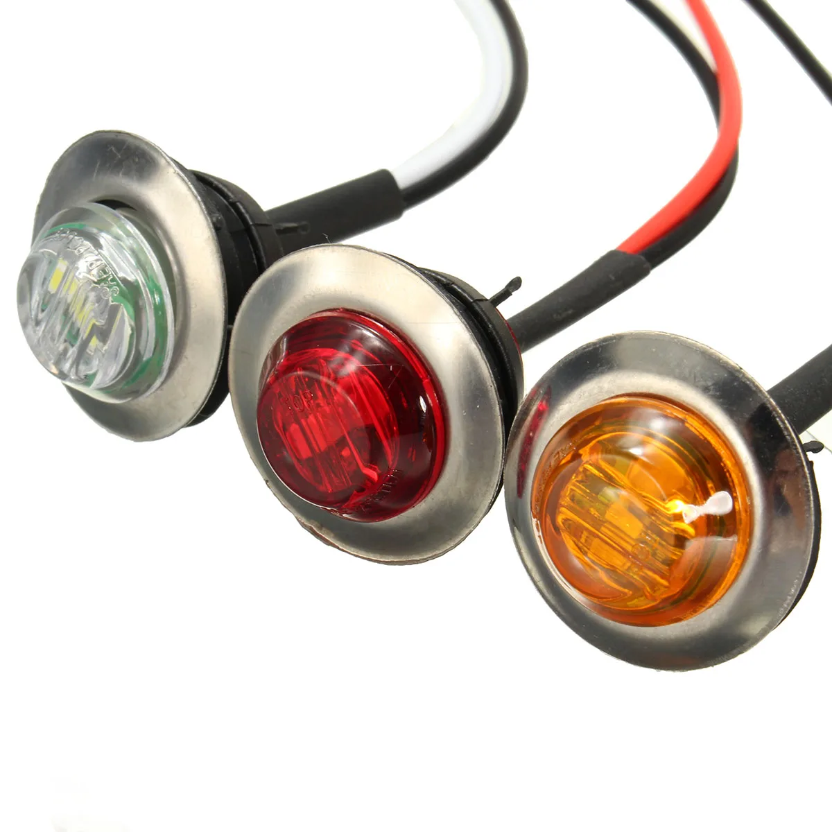 

LED Side Marker Turn Signal Light Clearance Indicator Bezel Lamp Truck Trailer Caravan Amber Red White 12V