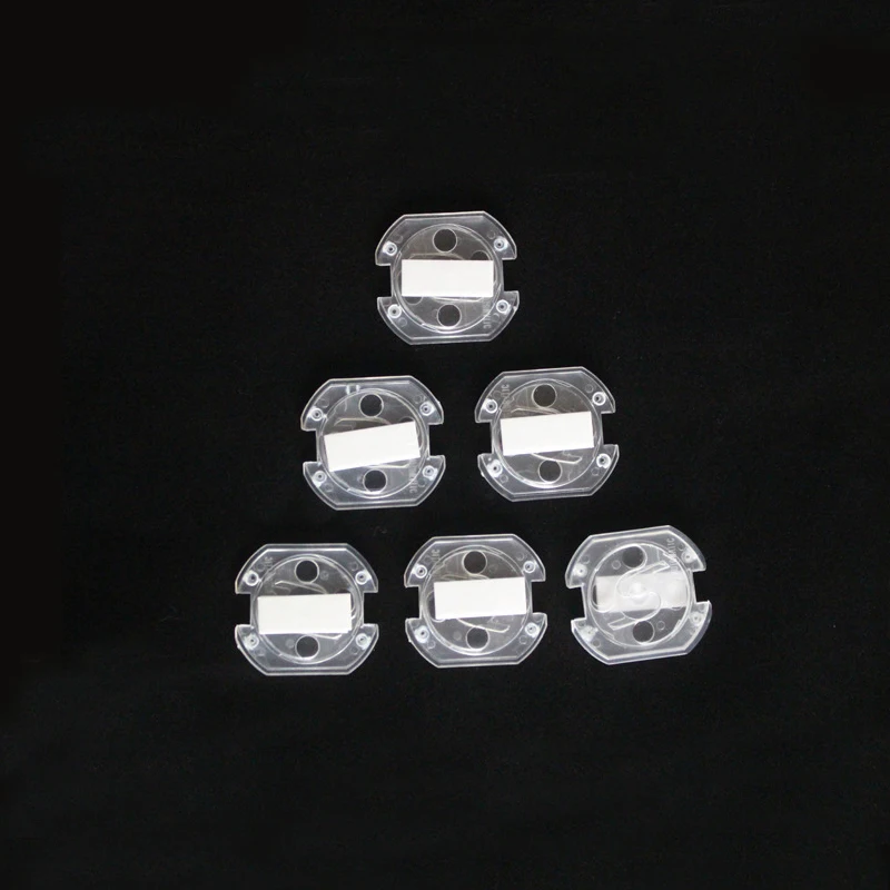 

50pcs/pack Transparent White EU Socket Protector Covers Rotating Cover Baby Kids Child Safety Guard Protection