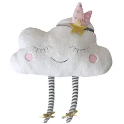 Милая хлопковая Детская плюшевая подушка с набивкой в виде облаков, игрушки для девочек, детские украшения, мягкая подушка, подарок для