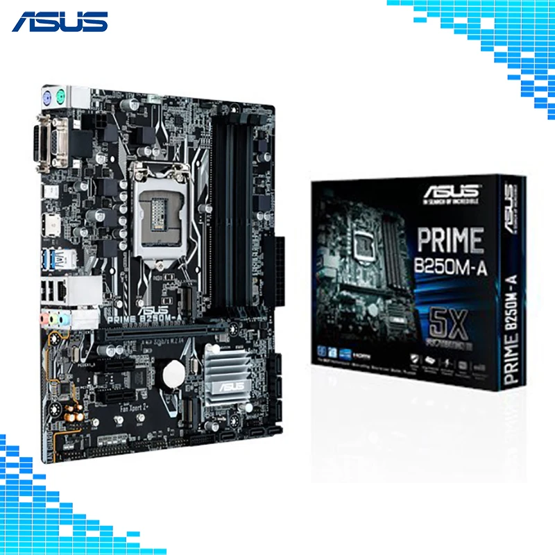 

ASUS PRIME B250M-A LGA1151 DDR4 HDMI DVI VGA M.2 B250 Micro ATX Motherboard with USB 3.1
