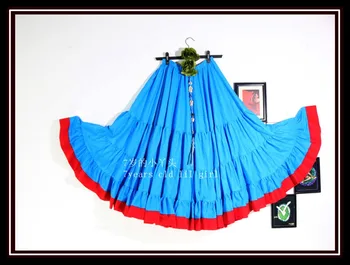 

4tiered 21yards100%cotton tribal belly dance skirt with border 9EX40